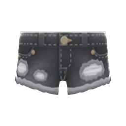 Animal Crossing Items Worn-out Cutoffs Black