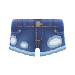 Animal Crossing Items Worn-out Cutoffs Blue