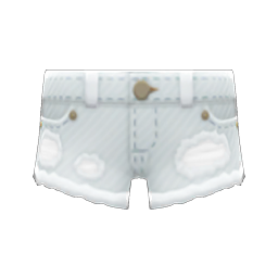 Animal Crossing Items Worn-out Cutoffs White