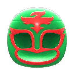 Animal Crossing Items Wrestling Mask Green