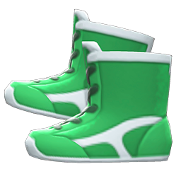 Animal Crossing Items Wrestling Shoes Green
