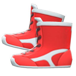 Animal Crossing Items Wrestling Shoes Red
