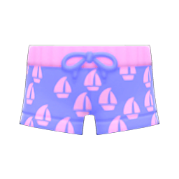 Animal Crossing Items Yacht Shorts Purple