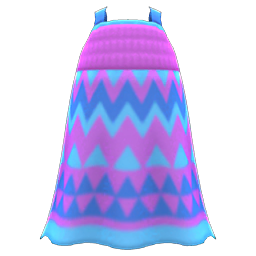 Animal Crossing Items Zigzag-print Dress Purple