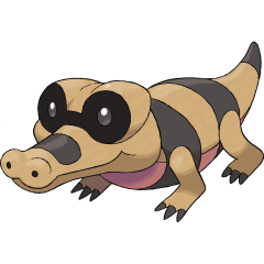 Pokemon Sandile Non_Shiny